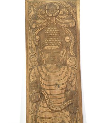 Vyrezávaný panel Budha, antik, 36x3x163cm