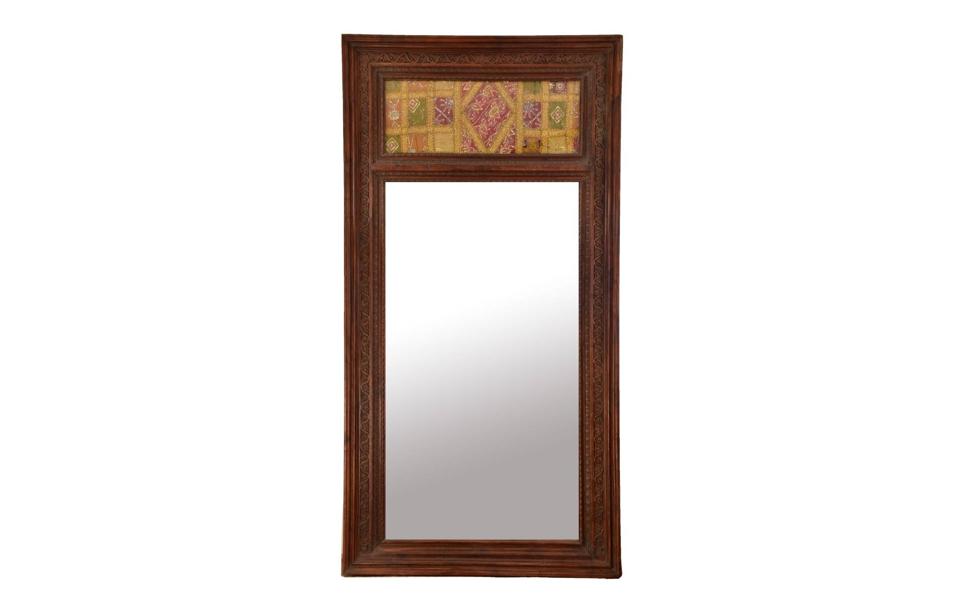 Zrkadlo v ráme zo starého portálu, ručne vyrezávaného, 141x10x273cm