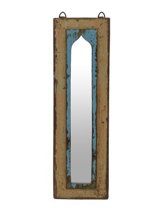 Zrkadlo v ráme z teakového dreva, 17x3x54cm