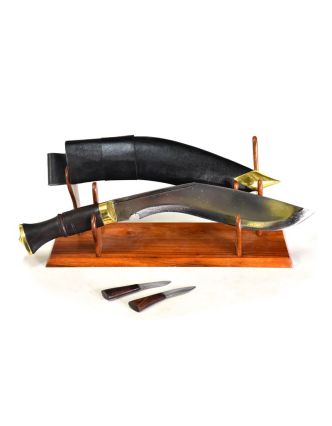 Khukri nůž, "World War", 11", dřevěná rukojeť, nůž 43cm, čepel 29cm