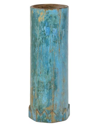 Drevený svietnik zo starého teakového stĺpu, 17x17x48cm