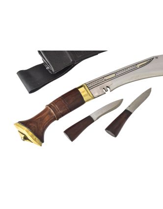Khukri nôž, "Sirupate", 15", drevená rukoväť, nôž 55cm, čepeľ 39cm