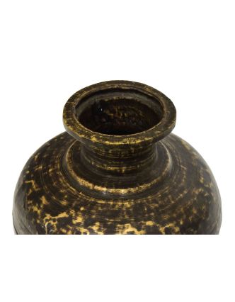Starožitná mosadzná váza, 22x22x24cm