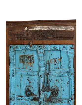 Skriňa z teakového dreva, staré dvere, 107x48x212cm