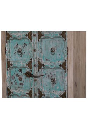 Skriňa z teakového dreva, staré dvere, 95x44x190cm